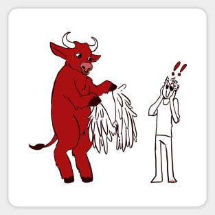 Crimson Bovine Sticker